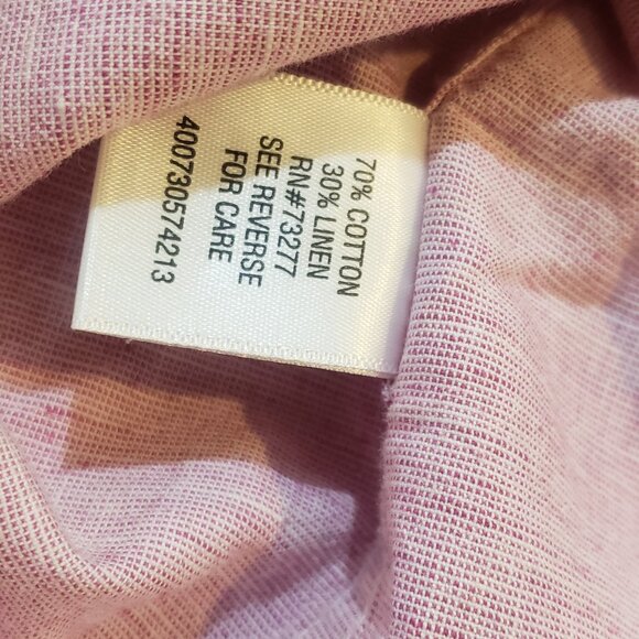 Sonoma Men’s Casual Button Up Shirt XL blend of 70% cotton and 30% linen - Picture 4 of 6